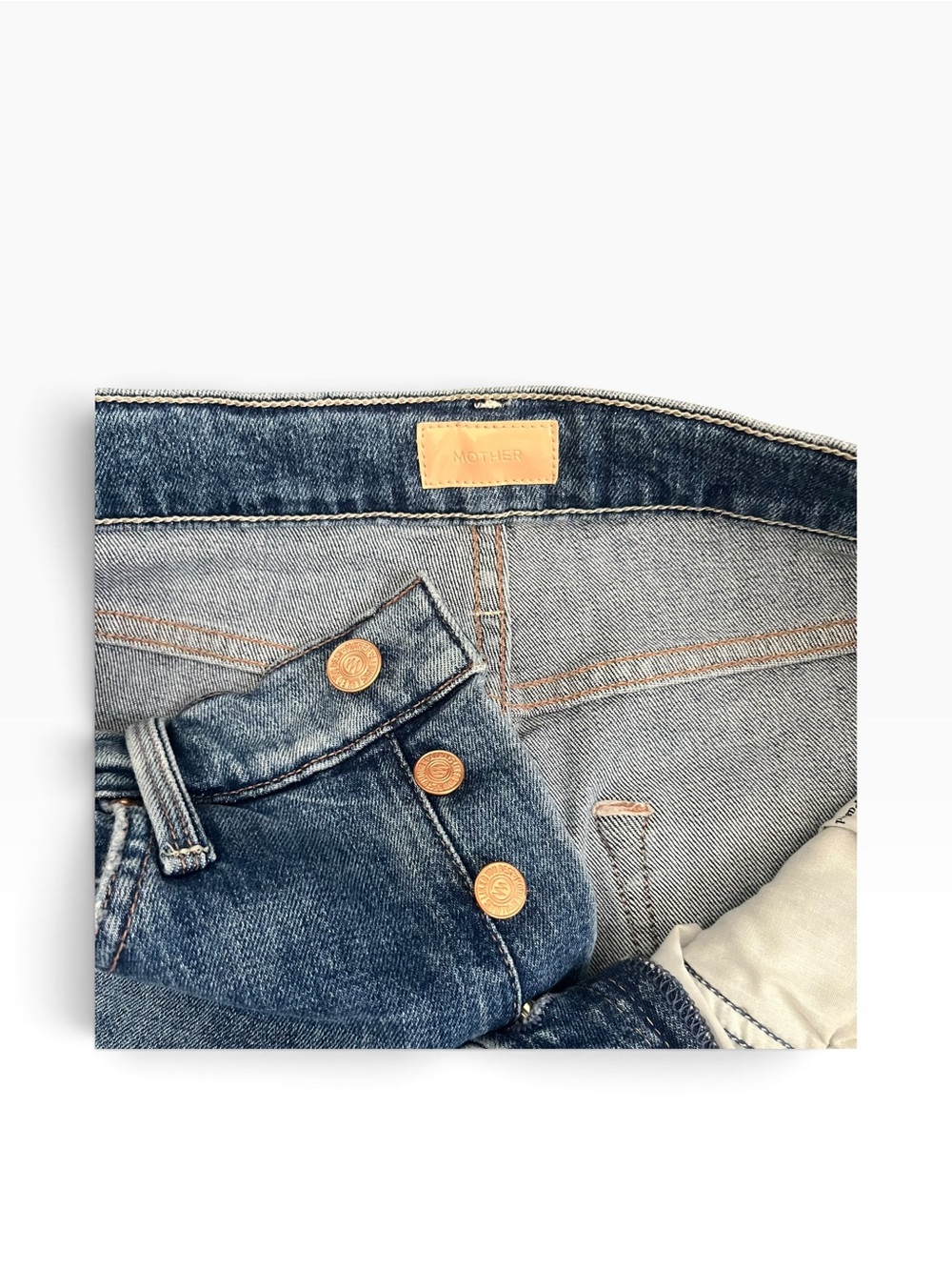 MOTHER Pixie Tomcat Crop Not Cut & Pasted Jeans Size 26 Raw Hem See Note - Picture 7 of 16